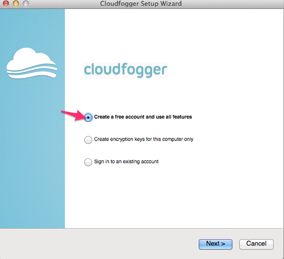 Cloudfogger Setup Wizard と mac cloudfogger エラー Google 検索
